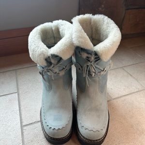 Blondo Winter Boots in Light Gray and Cream